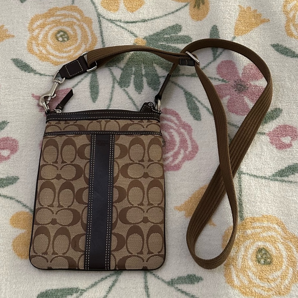 Vintage 2 pocket Coach Cross Body Bag